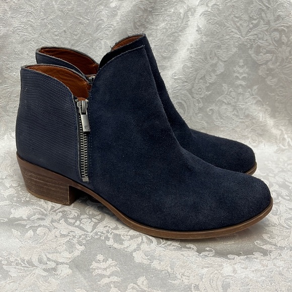 Lucky Brand Shoes - Lucky Brand Blare Navy Ankle Boots Booties